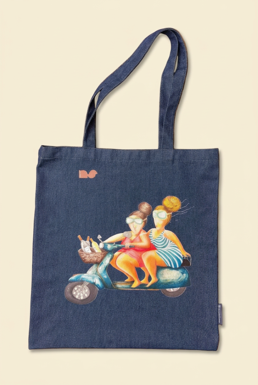 Bolso Vespa amb fons ivori